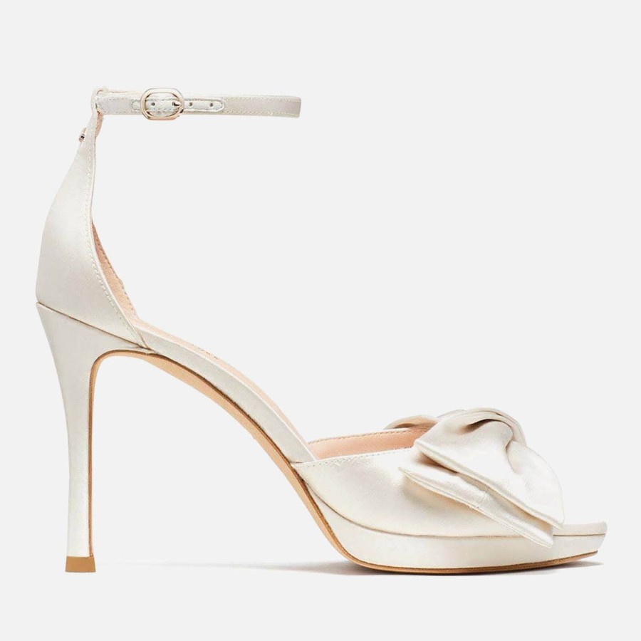 Schuhwerk Kate Spade New York Absatze | Kate Spade New York Damen-Brautschleifen-Sandalen Aus Satin Mit Absatz