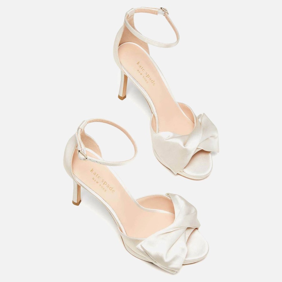 Schuhwerk Kate Spade New York Absatze | Kate Spade New York Damen-Brautschleifen-Sandalen Aus Satin Mit Absatz