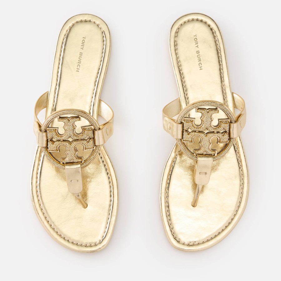 Schuhwerk Tory Burch Sandalen | Tory Burch Miller Verzierte Ledersandalen Fur Damen