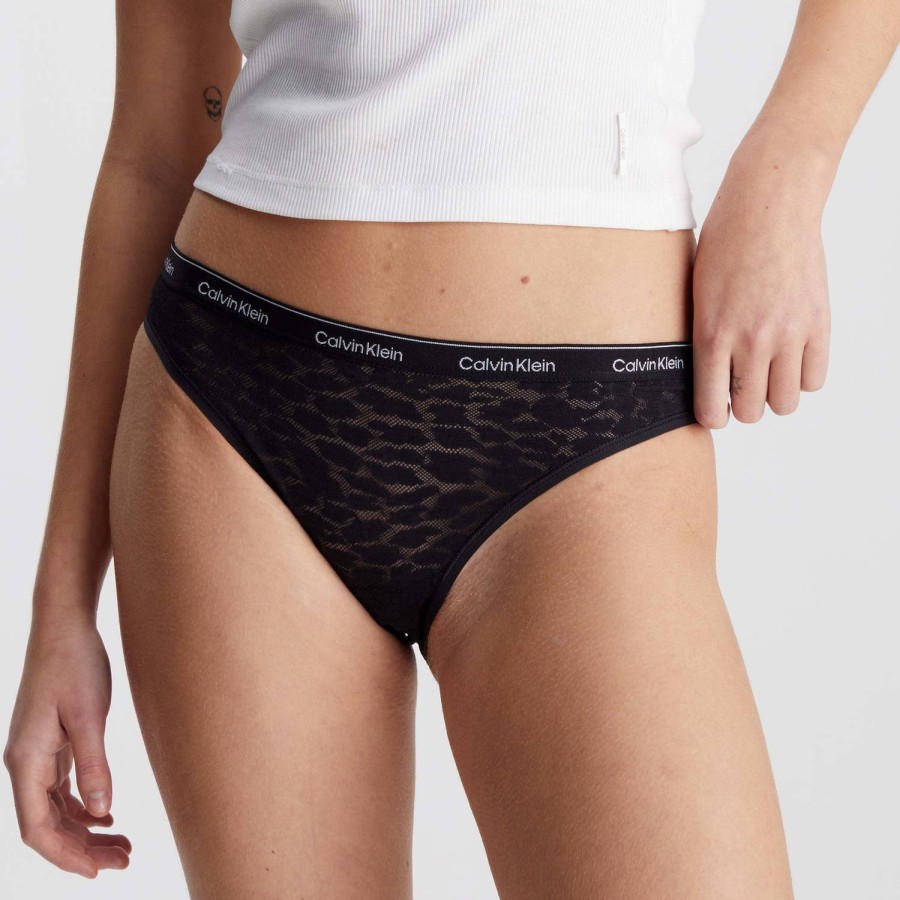 Wehe Calvin Klein Unterwasche Und Nachtwasche | Calvin Klein Damen-Bikini „Modern Lace" (3Er-Pack) Schwarz