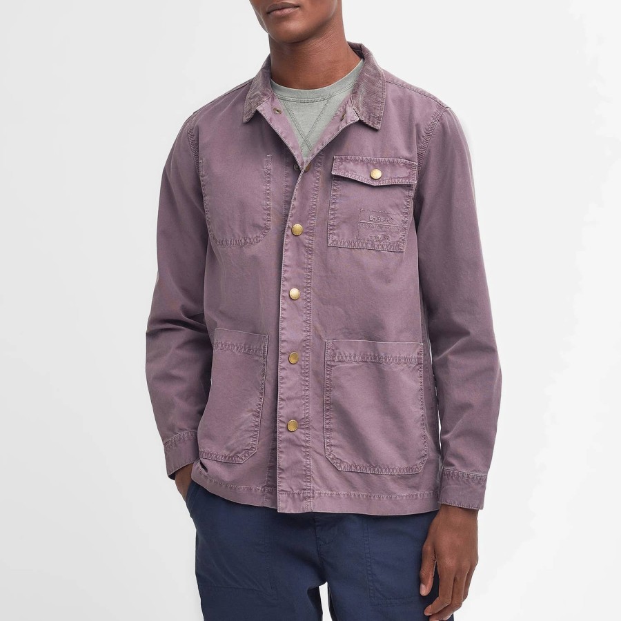 Manner Barbour-Erbe Hemden | Barbour Heritage Grindle Baumwoll-Overshirt