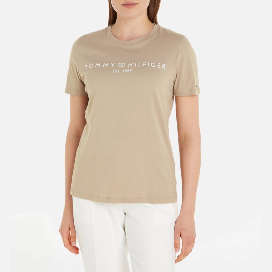 Wehe Tommy Hilfiger Loungewear | Baumwoll-T-Shirt Mit Tommy Hilfiger-Logo