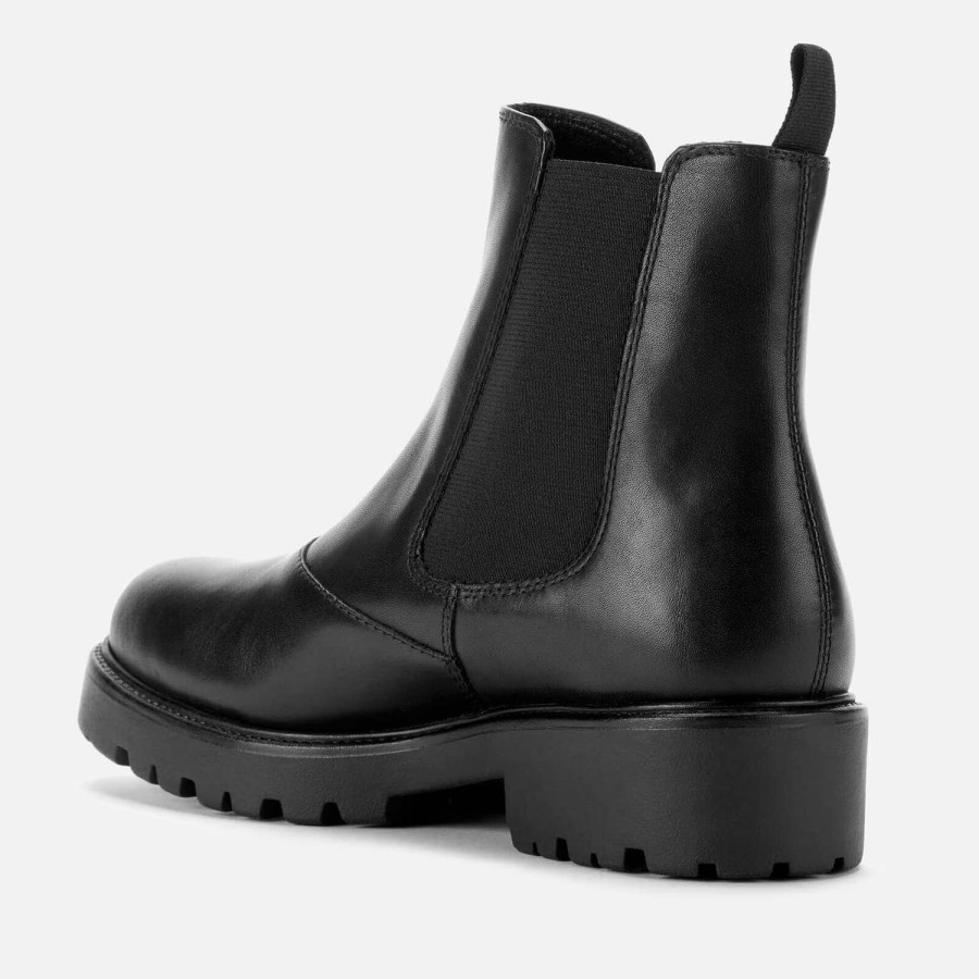 Schuhwerk Vagabund Stiefel | Vagabond Kenova Chelsea-Stiefel Aus Klobigem Leder Fur Damen Schwarz