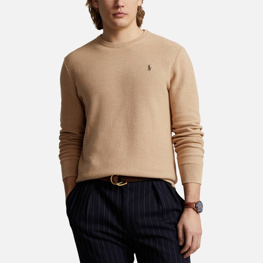 Manner Polo Ralph Lauren Strickwaren | Strukturierter Baumwollpullover Von Polo Ralph Lauren