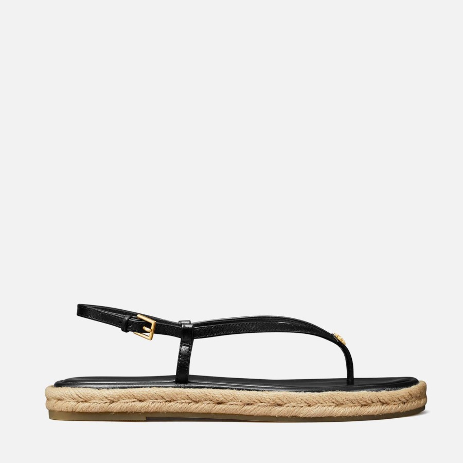 Schuhwerk Tory Burch Espadrilles | Tory Burch Damen-Espadrille-Sandalen Aus Leder