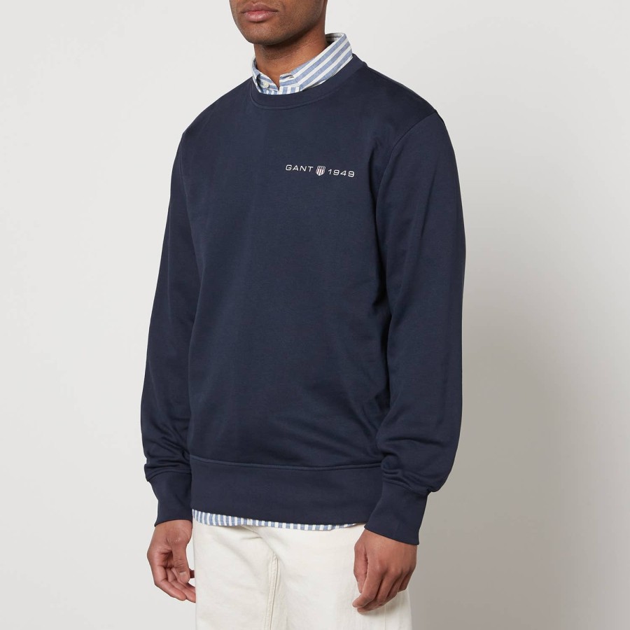 Manner GANT Hoodies Und Sweatshirts | Gant Grafik-Sweatshirt Aus Baumwollmischung