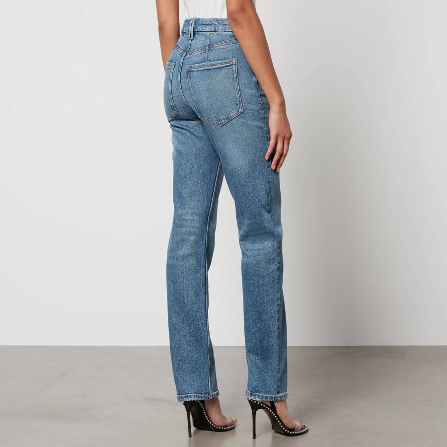 Wehe Guter Amerikaner Jeans | Good American Good Icon Denim-Jeans Mit Geradem Bein