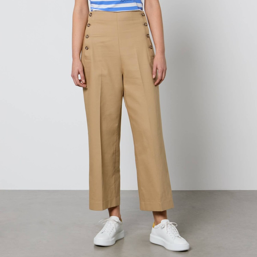 Wehe Polo Ralph Lauren Hosen Und Leggings | Kurz Geschnittene Hose Mit Weitem Bein Aus Baumwolltwill Von Polo Ralph Lauren