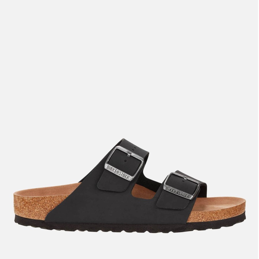 Schuhwerk Birkenstock Sandalen | Birkenstock Arizona Vegan Double Strap Sandalen Fur Herren Schwarz