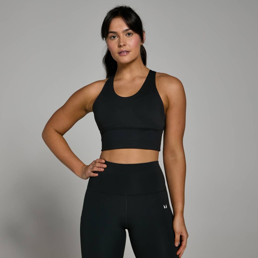 Wehe Abgeordneter Sportbekleidung | Mp Damen Power Longline Sport-Bh Schwarz