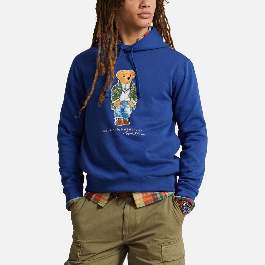 Manner Polo Ralph Lauren Hoodies Und Sweatshirts | Polo Ralph Lauren Kapuzenpullover Aus Baumwolljersey Mit Baren-Logoprint