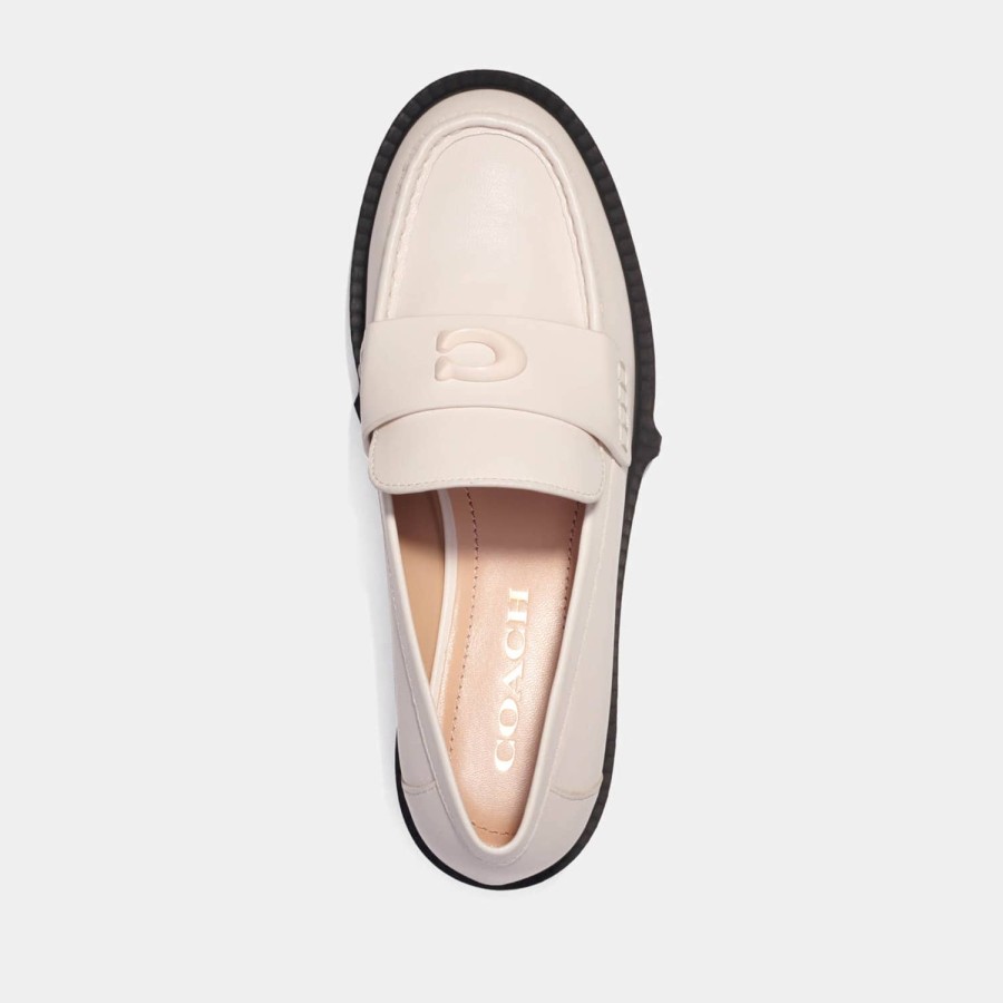 Schuhwerk Trainer Slipper | Coach Leah Leder-Loafer