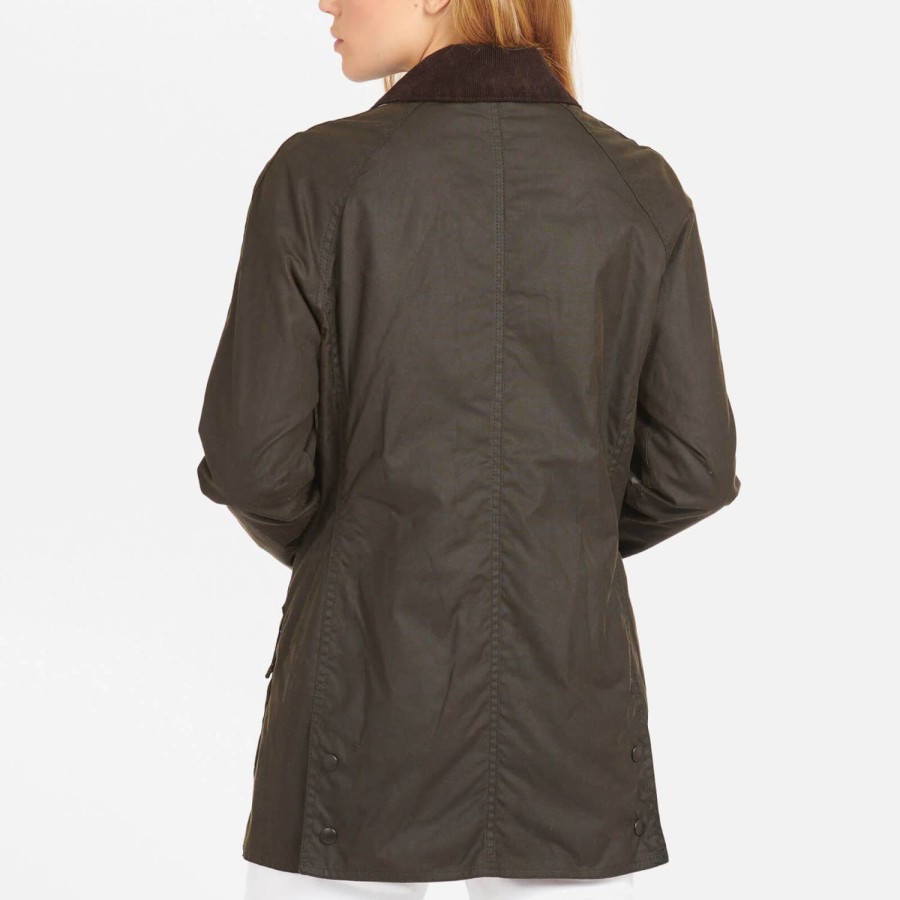 Wehe Barbour Kleidung | Barbour Beadnell Wachsjacke Fur Damen Olivgrun