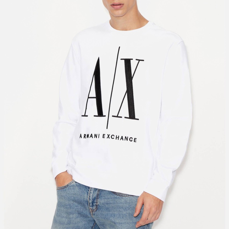 Manner Armani Exchange Hoodies Und Sweatshirts | Baumwoll-Sweatshirt Mit Armani Exchange-Logo