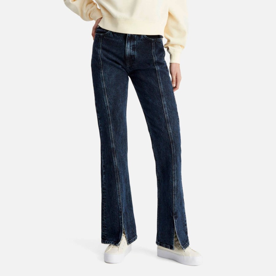 Wehe Calvin Klein Jeans Jeans | Calvin Klein Jeans Authentische Bootcut-Baumwolljeans Mit Geteilter Vorderseite