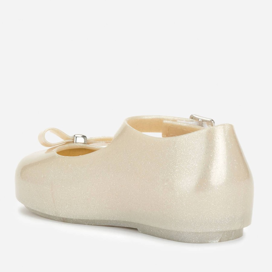 Kind & Baby Mini-Melissa Schuhwerk | Mini Melissa Mini Dora Ballerinas Fur Kleinkinder Perlenschimmernde Schleife