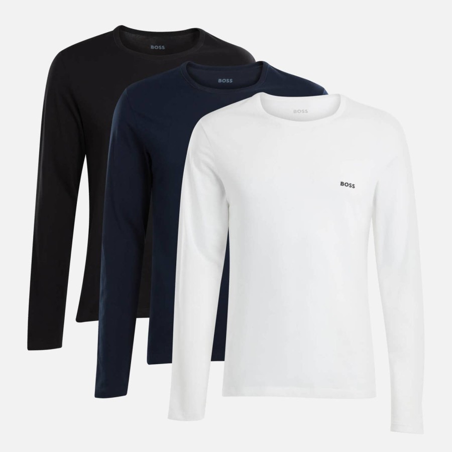 Manner BOSS Bodywear T-Shirts | Boss Bodywear T-Shirts Aus Baumwoll-Jersey Im Dreierpack