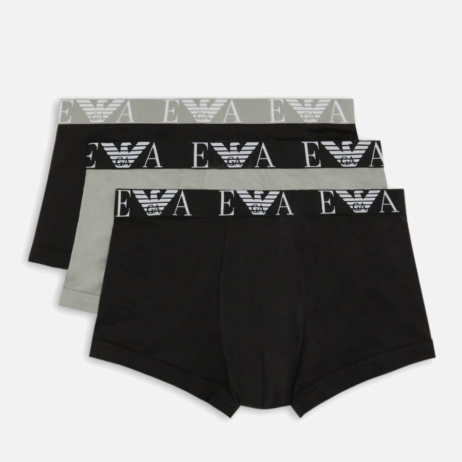 Manner Emporio Armani Bodywear Loungewear | Emporio Armani Bodywear Boxershorts Aus Stretch-Baumwolle Im 3Er-Pack