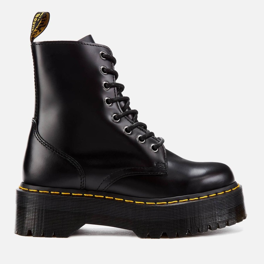 Schuhwerk Dr Martens Stiefel | Dr. Martens Jadon 8-Loch-Stiefel Aus Poliertem Glattleder Schwarz