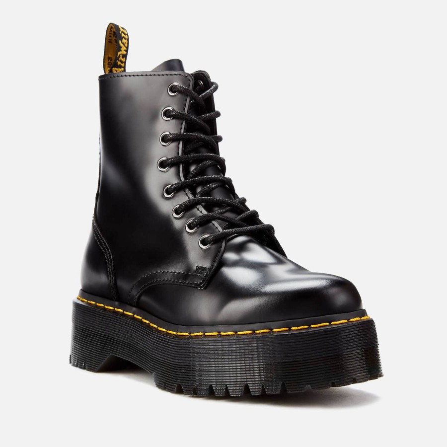 Schuhwerk Dr Martens Stiefel | Dr. Martens Jadon 8-Loch-Stiefel Aus Poliertem Glattleder Schwarz