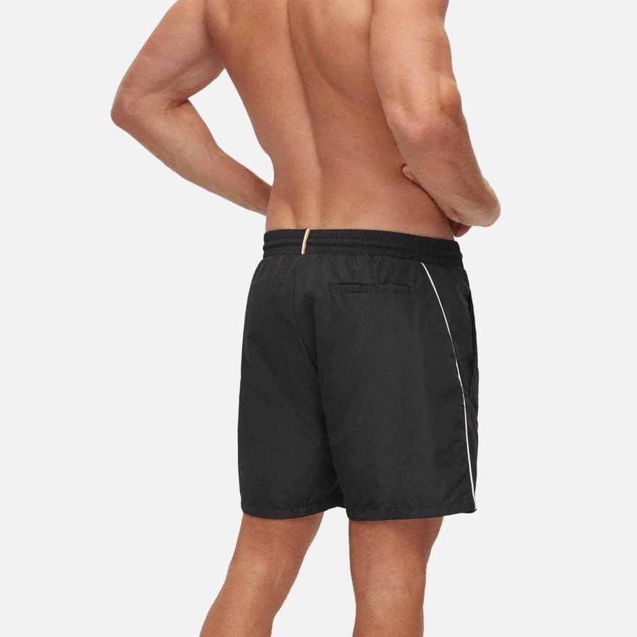 Manner CHEF Bademode | Boss Bodywear Seestern-Badeshorts Fur Herren Schwarz