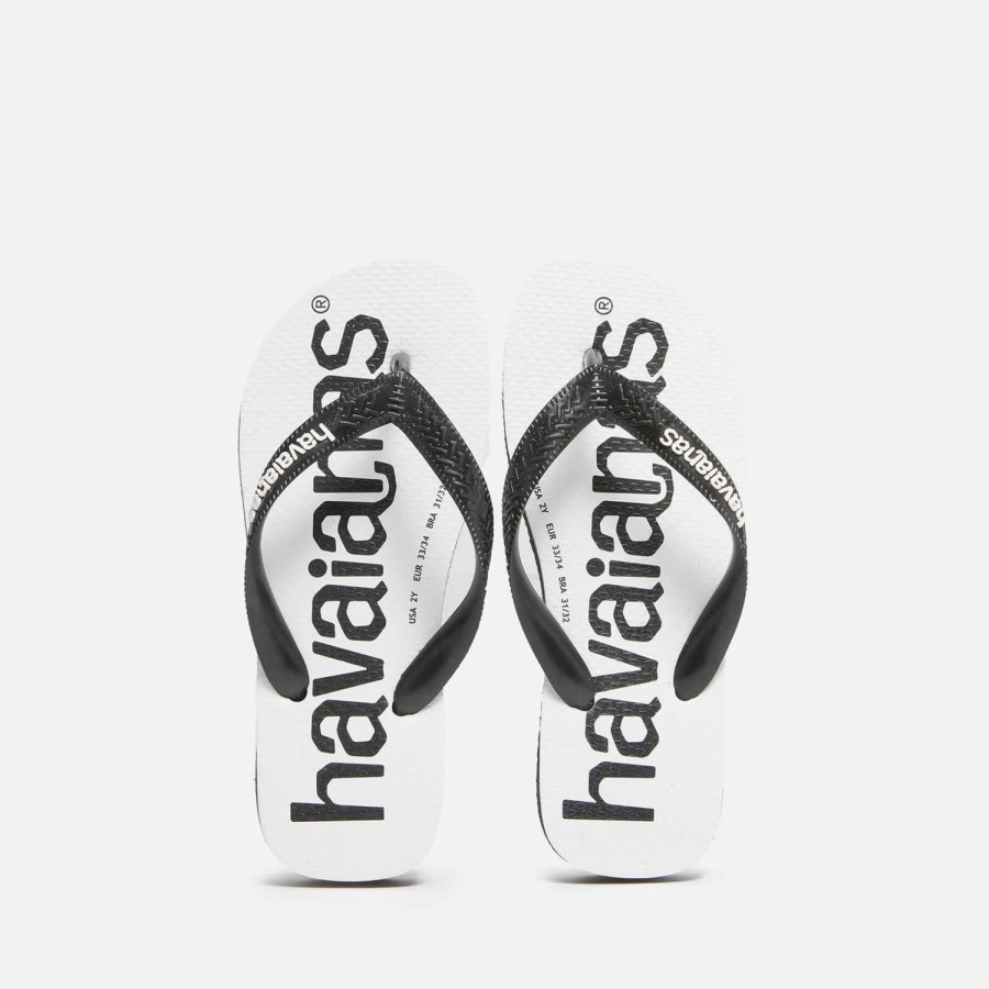 Kind & Baby Havaianas Schuhwerk | Havaianas Jungen Logo Mania Flip Flops - Schwarz/Schwarz