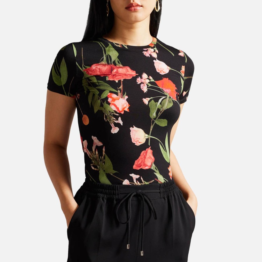 Wehe Ted Baker Loungewear | Ted Baker Treyya Jersey-T-Shirt Mit Blumenmuster