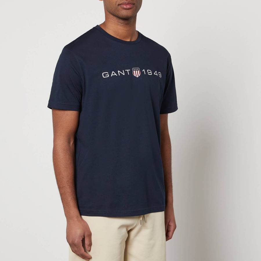 Manner GANT Loungewear | Gant Grafik-T-Shirt Aus Baumwollmischung