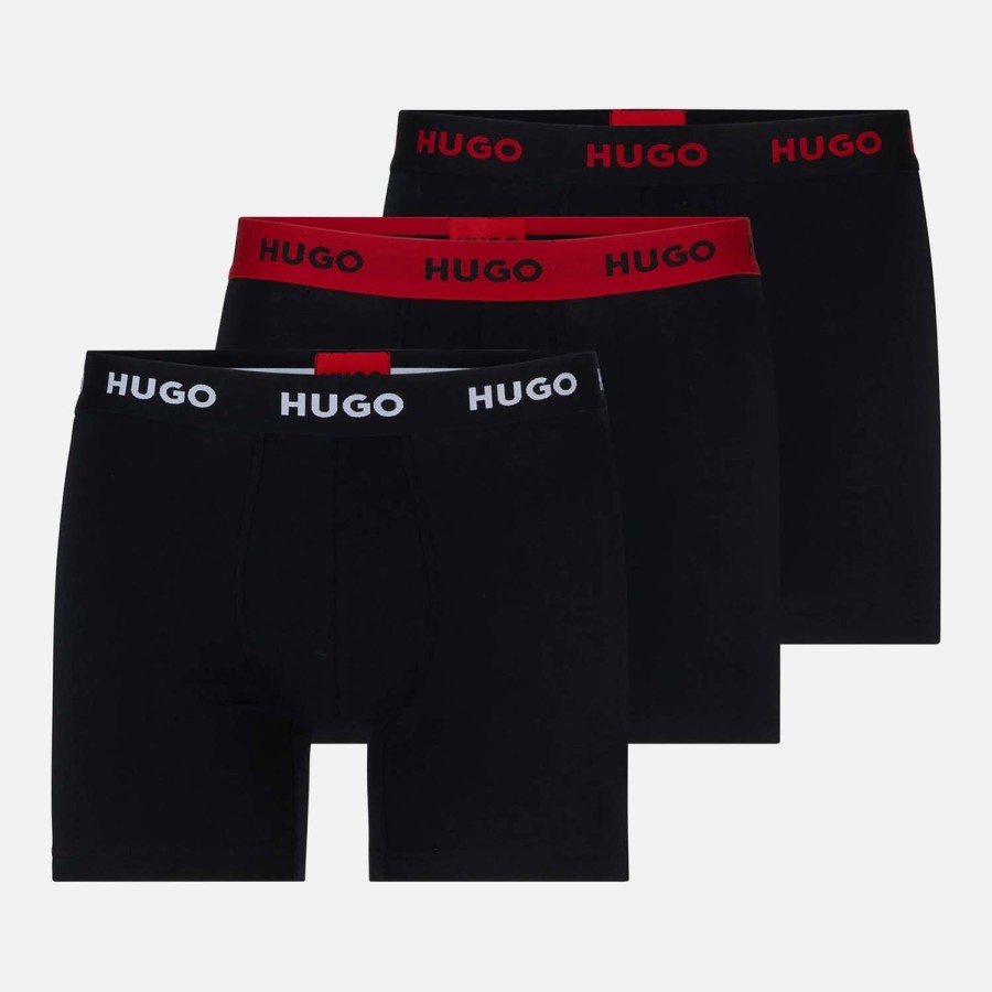 Manner HUGO Bodywear Socken Und Unterwasche | Hugo Bodywear 3Er-Pack Boxershorts Aus Stretch-Baumwolle