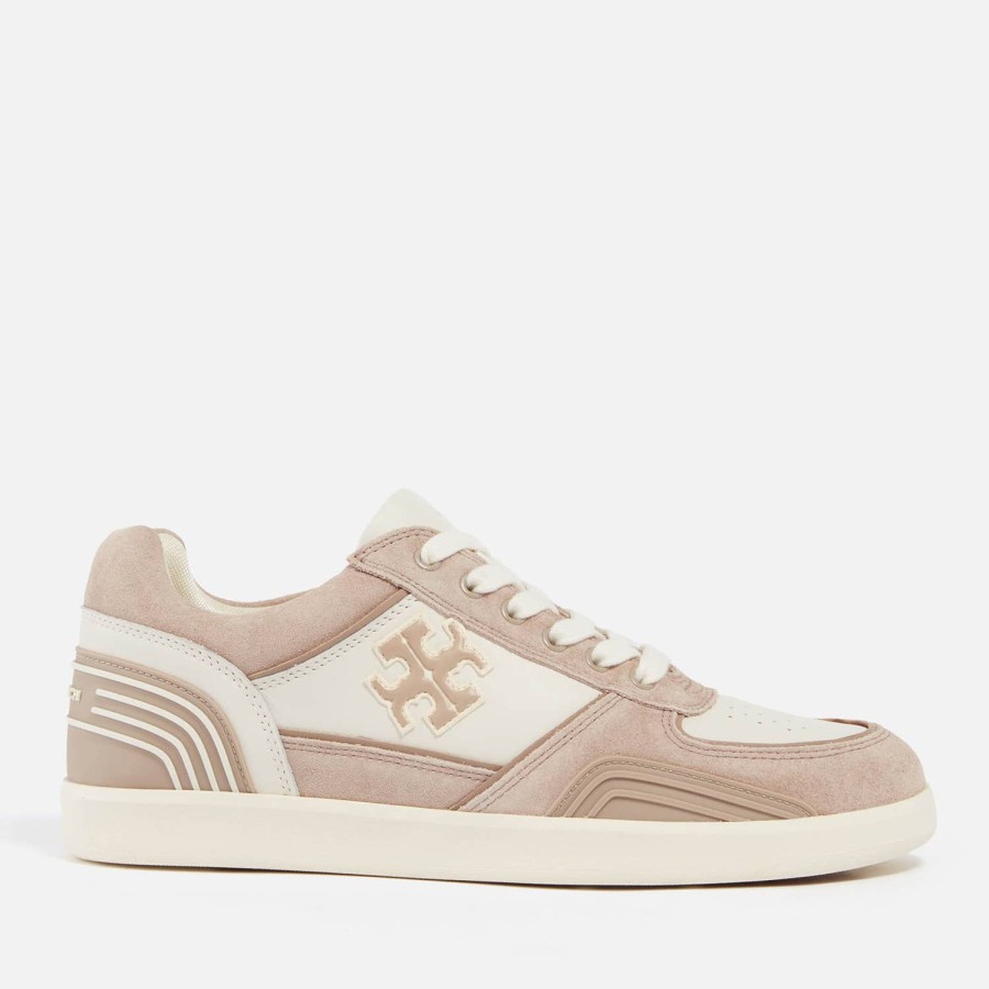 Schuhwerk Tory Burch Schuhwerk | Tory Burch Clover-Sneaker Aus Leder Und Wildleder Fur Damen