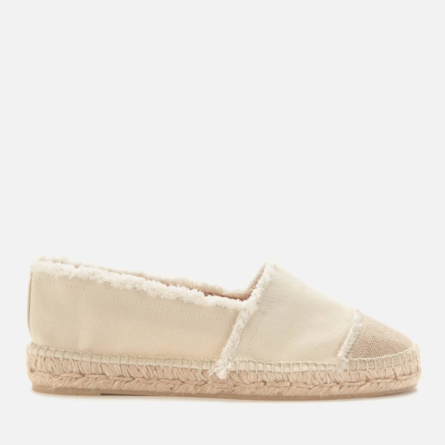 Schuhwerk Castañer Espadrilles | Castaner Damen Kampala Flache Espadrilles Elfenbein