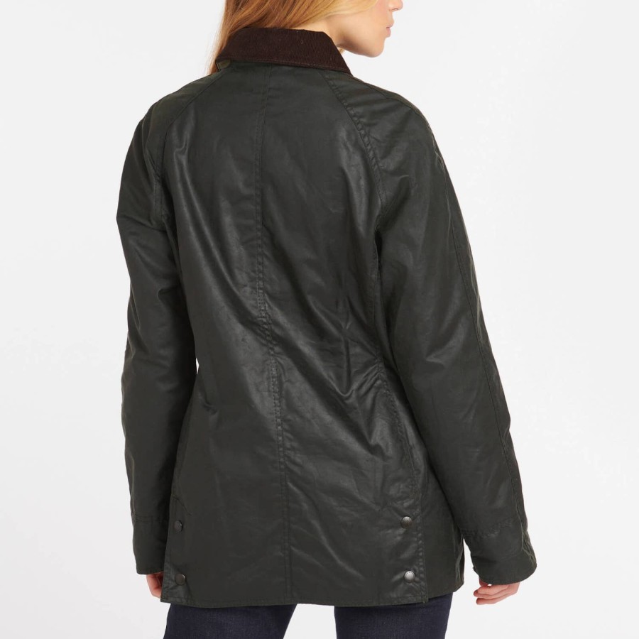 Wehe Barbour Kleidung | Barbour Beadnell Wachsjacke Fur Damen Salbei