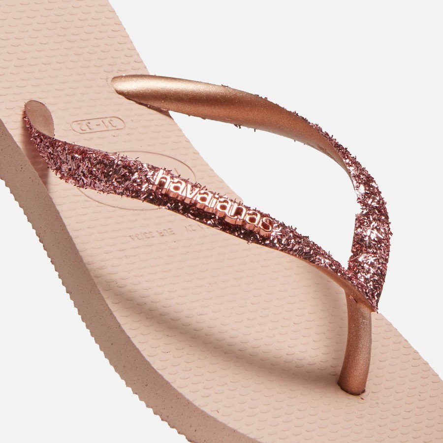 Kind & Baby Havaianas Schuhwerk | Havaianas Madchen Slim Glitter Ii Flip Flops - Ballet Rose