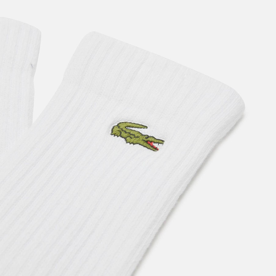 Manner Lacoste Loungewear | Lacoste Herren 3Er-Pack Sportsocken Weis