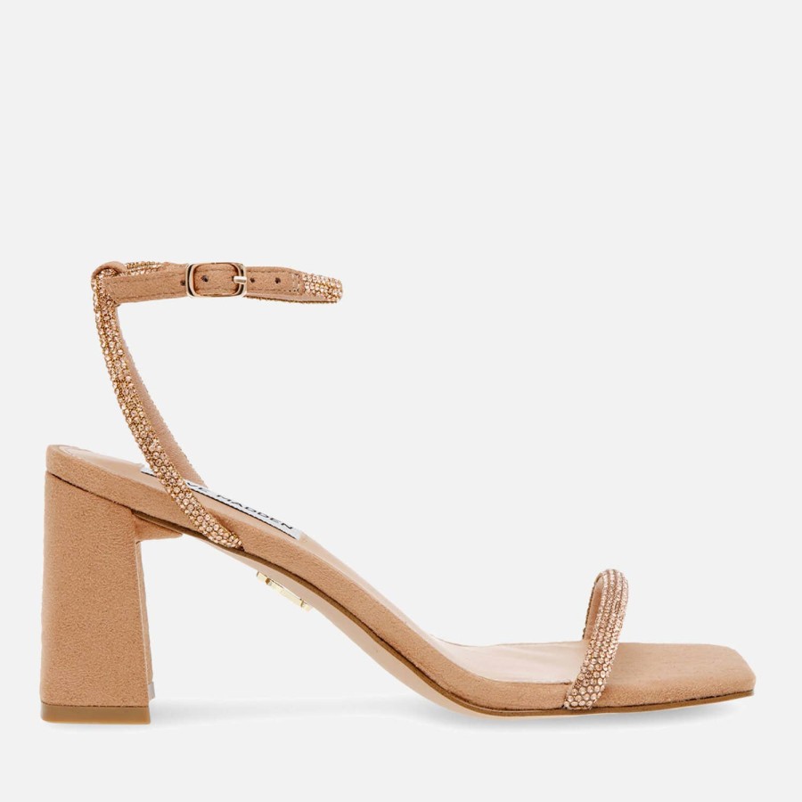 Schuhwerk Steve Madden Absatze | Steve Madden Damen-Sandalen „Leva" Mit Verziertem Absatz Aus Wildlederimitat