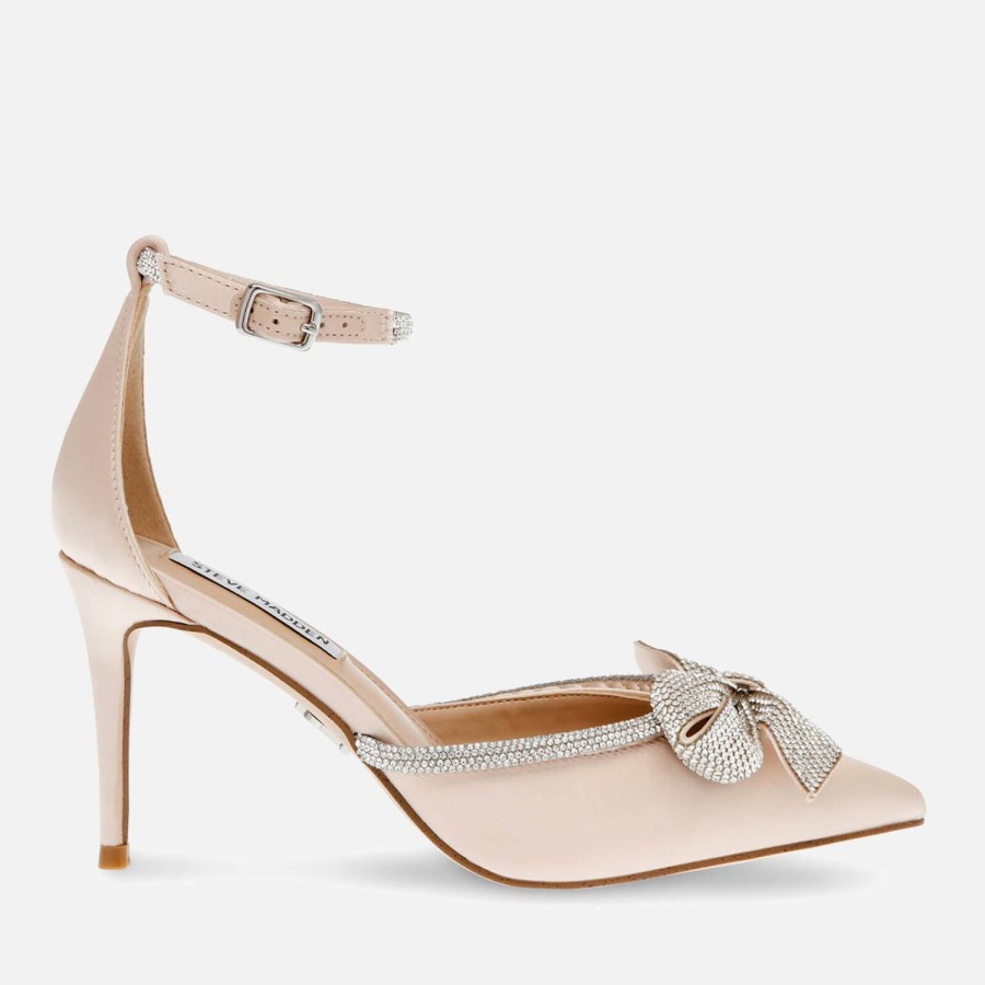 Schuhwerk Steve Madden Absatze | Steve Madden Lumiere Verzierte Satin-Pumps Mit Absatz Fur Damen