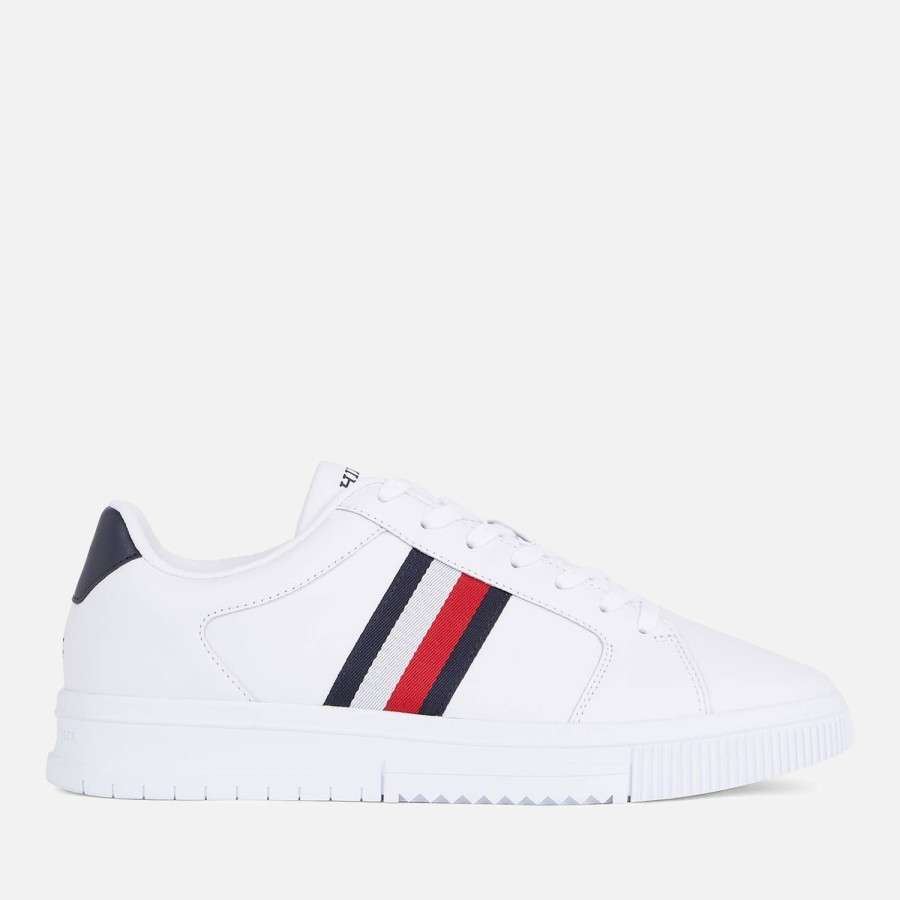 Schuhwerk Tommy Hilfiger Sportschuhe | Tommy Hilfiger Herren-Turnschuhe Aus Leder Mit Cupsohle