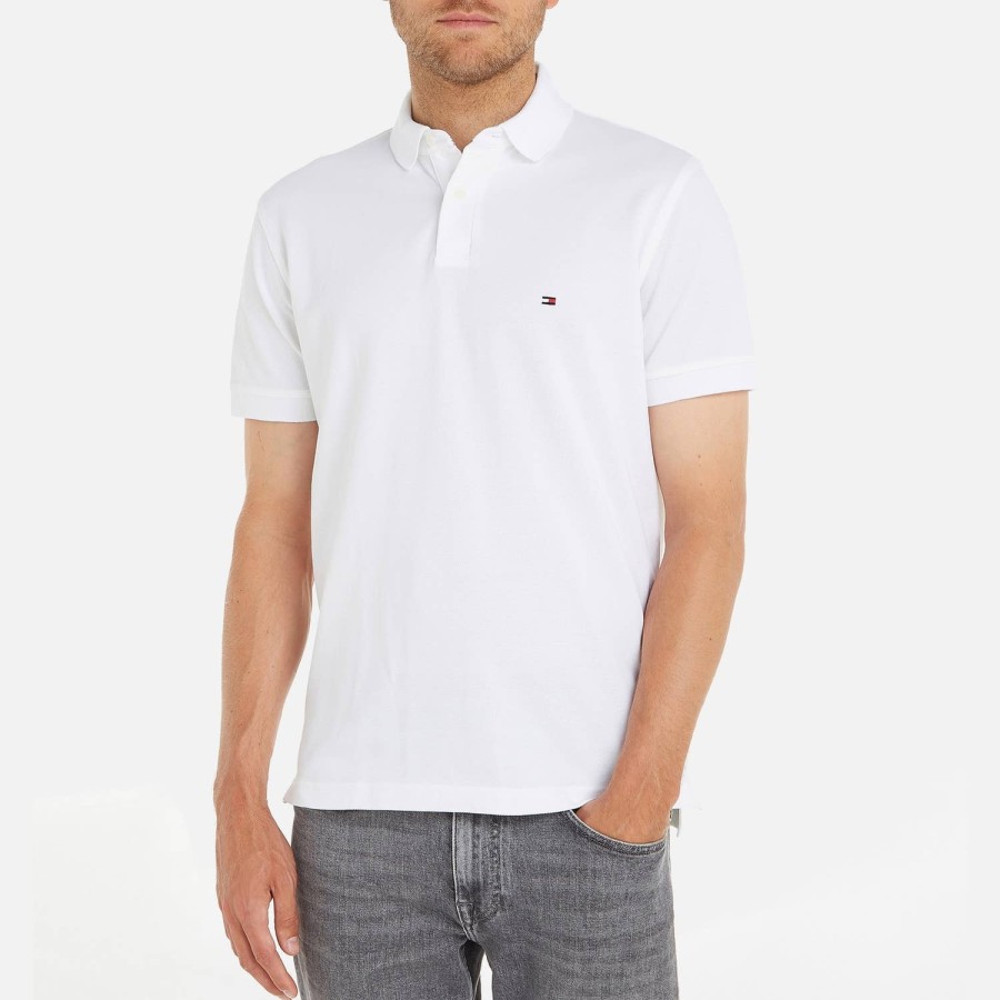 Manner Tommy Hilfiger Polo-Shirts | Tommy Hilfiger Herren Core 1985 Regular Poloshirt Weis