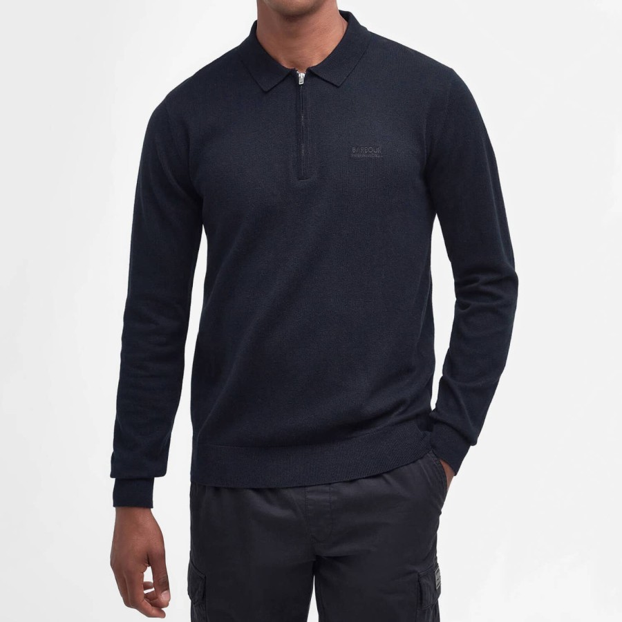 Manner Barbour International Polo-Shirts | Barbour International Binder-Poloshirt Aus Baumwoll- Und Wollmischung