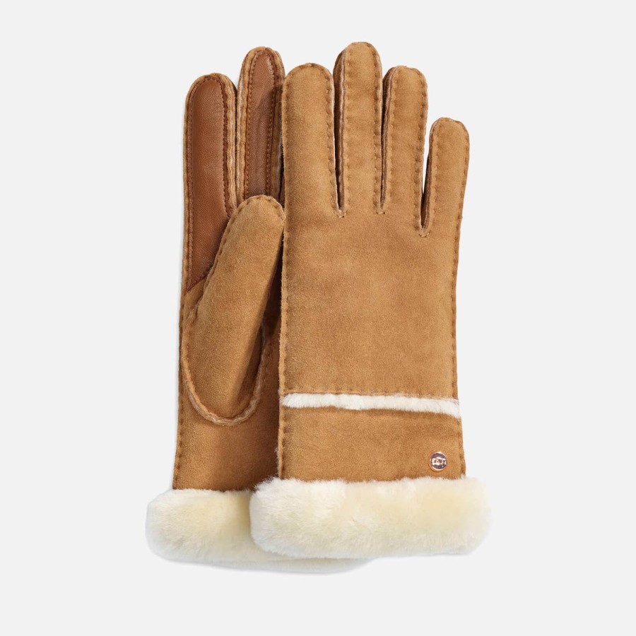 Wehe UGG Schals Und Handschuhe | Ugg Women'S Seamed Tech Glove - Kastanie