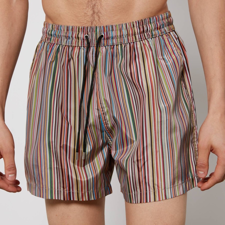 Manner Paul Smith Bademode | Paul Smith Swim Gestreifte Shell-Shorts