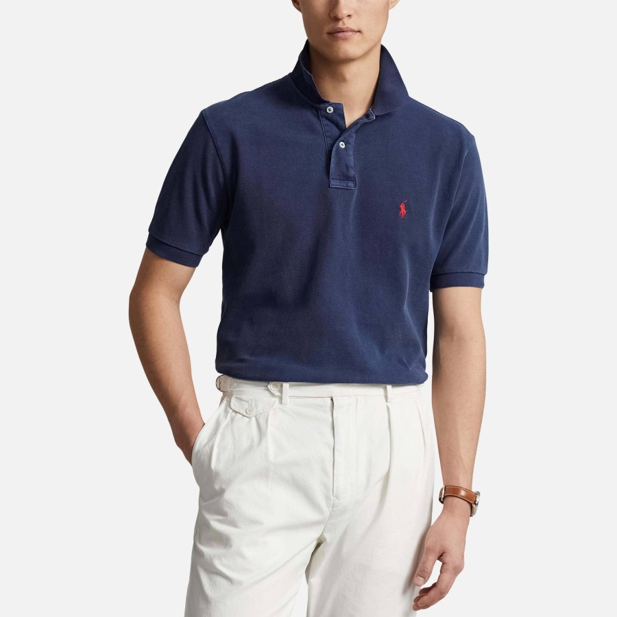 Manner Polo Ralph Lauren Polo-Shirts | Polo Ralph Lauren Poloshirt Aus Gewaschenem Baumwoll-Pique