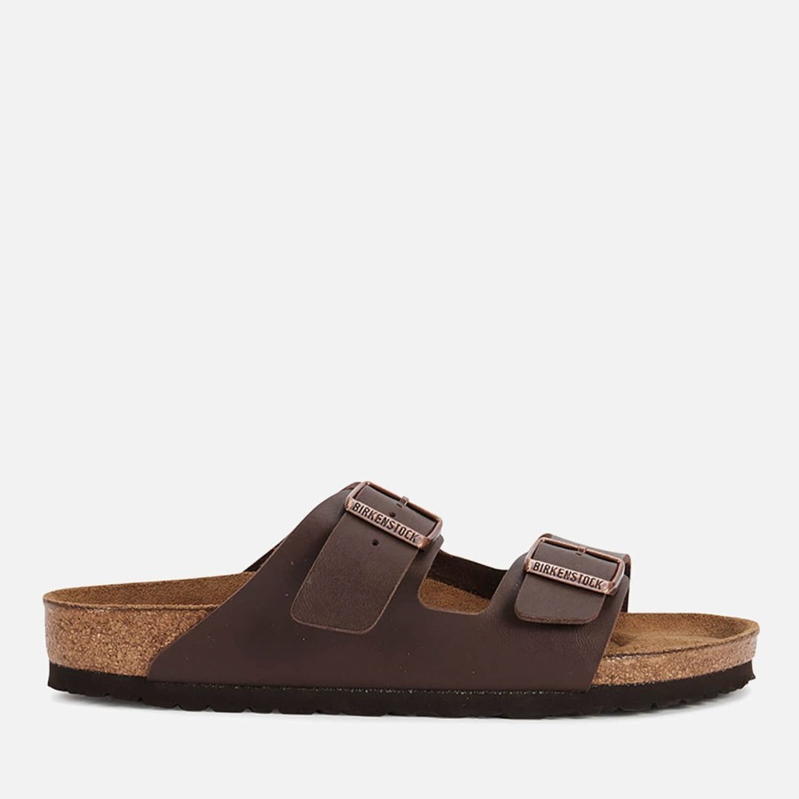 Schuhwerk Birkenstock Sandalen | Birkenstock Herren Arizona Double Strap Sandalen Dunkel