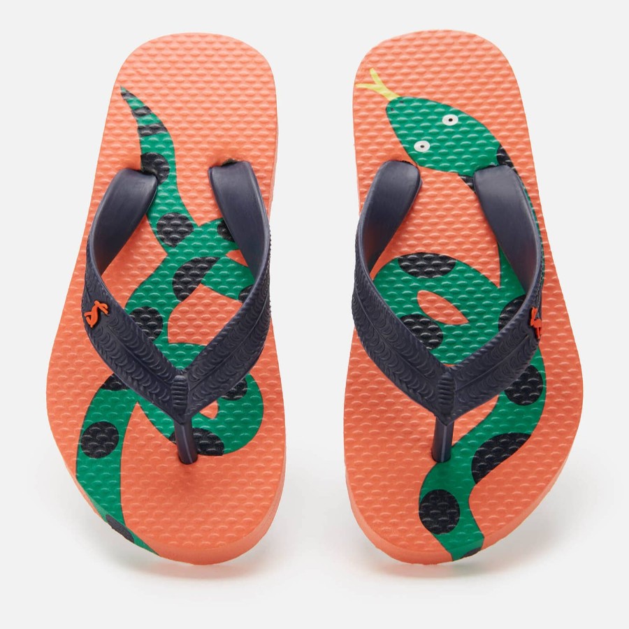 Kind & Baby Joule Schuhwerk | Joules Leichte Sommersandalen Fur Kinder Orange Snake