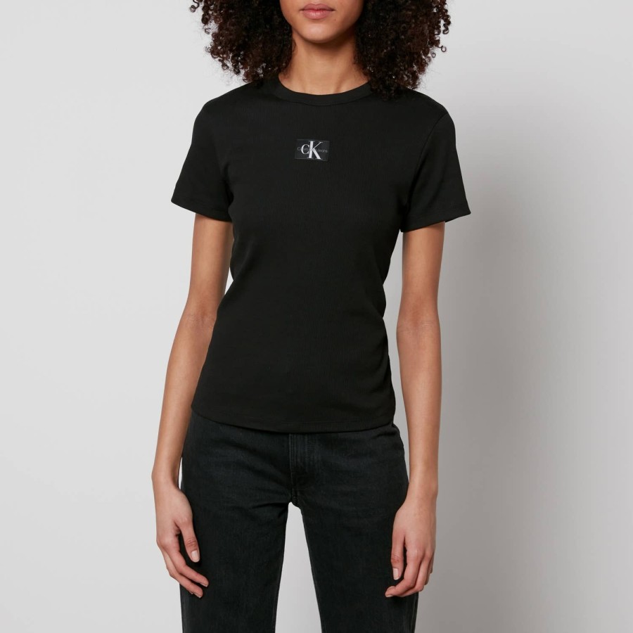 Wehe Calvin Klein Jeans Loungewear | Calvin Klein Jeans T-Shirt Aus Geripptem Baumwolljersey