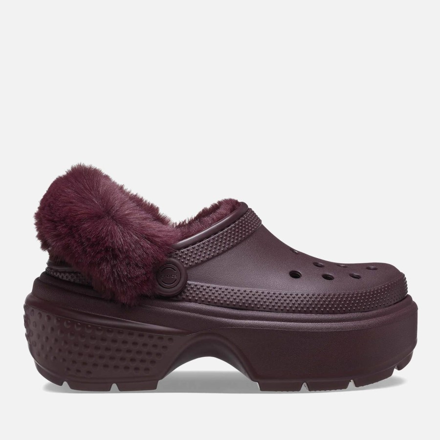 Schuhwerk Crocs Verstopfungen | Crocs Stomp Lined Croslite Clogs Fur Damen