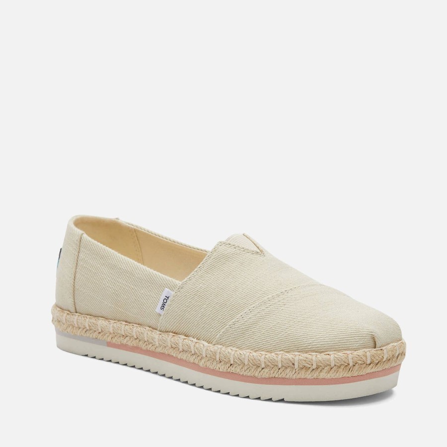 Schuhwerk TOMS Espadrilles | Toms Damen Alpargata Canvas Espadrilles Mit Plateausohle