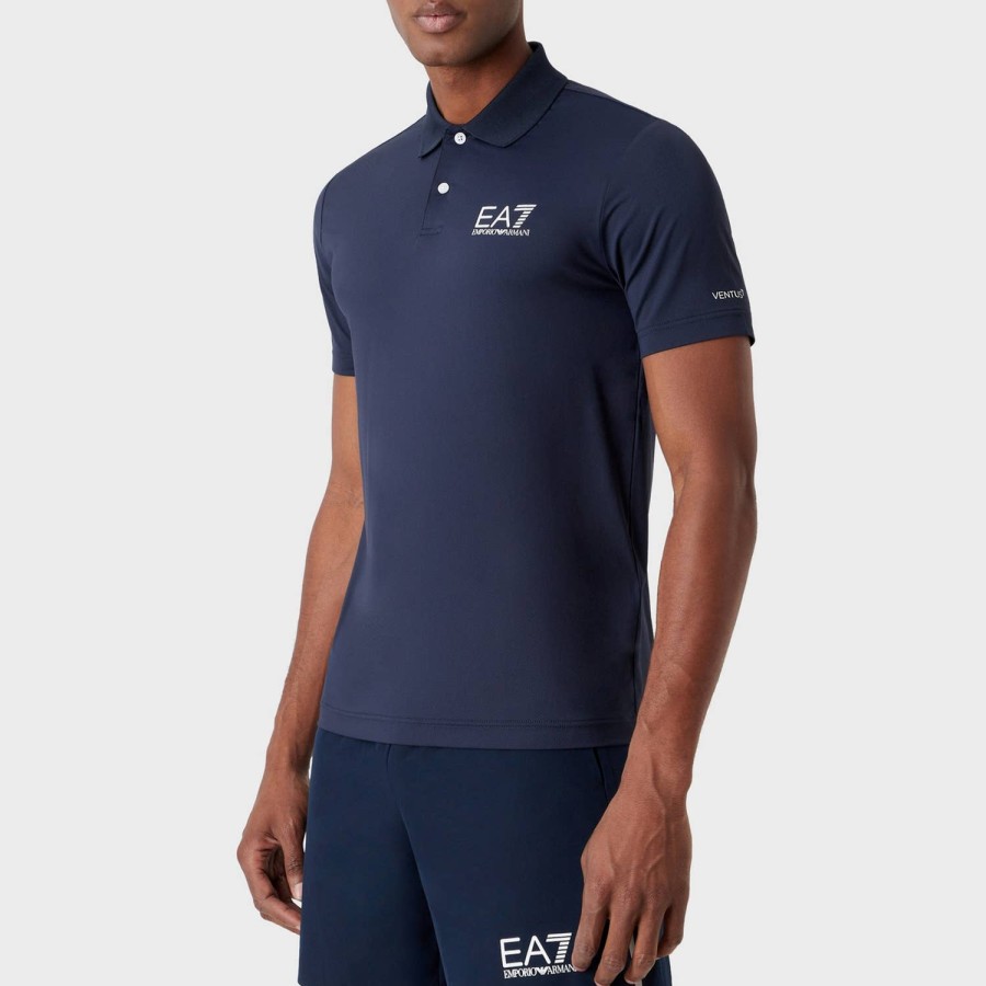 Manner EA7 Polo-Shirts | Ea7 Ventus 7 Pique-Poloshirt