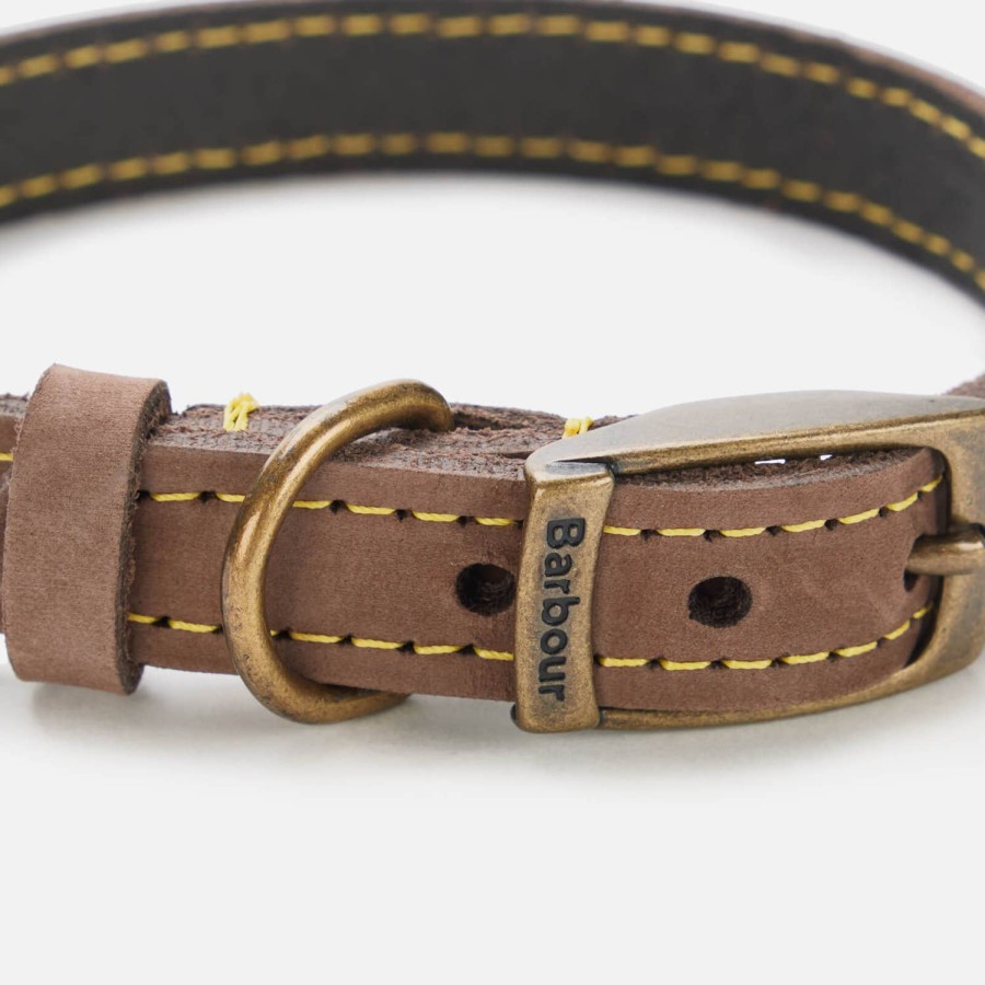 Wehe Barbour Haustierzubehor | Barbour Hundehalsband Aus Leder Braun