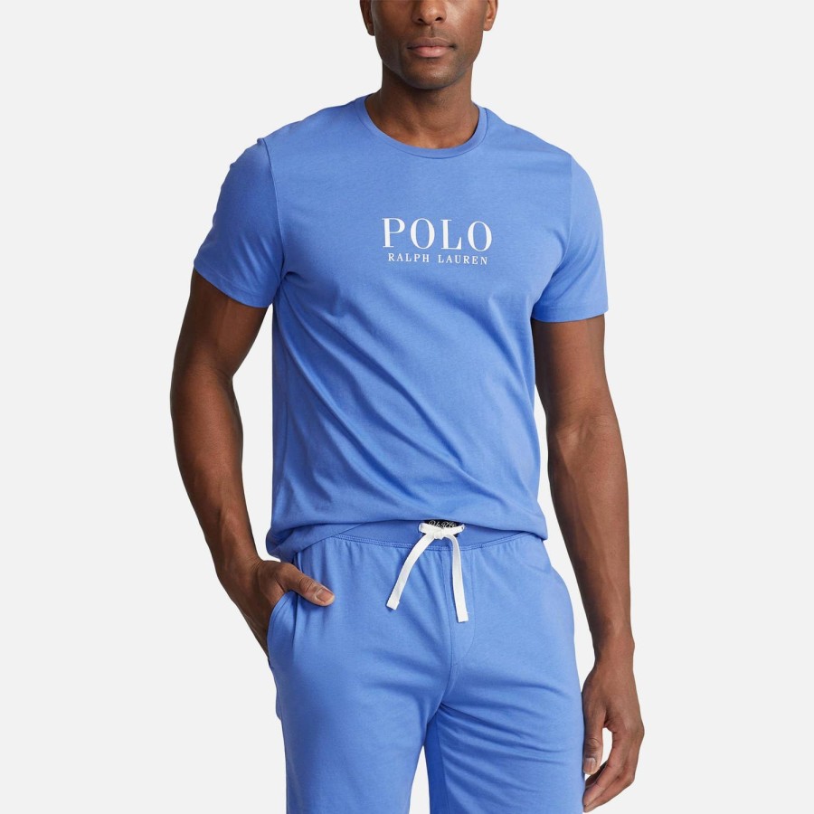 Manner Polo Ralph Lauren Socken Und Unterwasche | Polo Ralph Lauren Lounge-T-Shirt Aus Baumwolljersey Mit Logo-Print